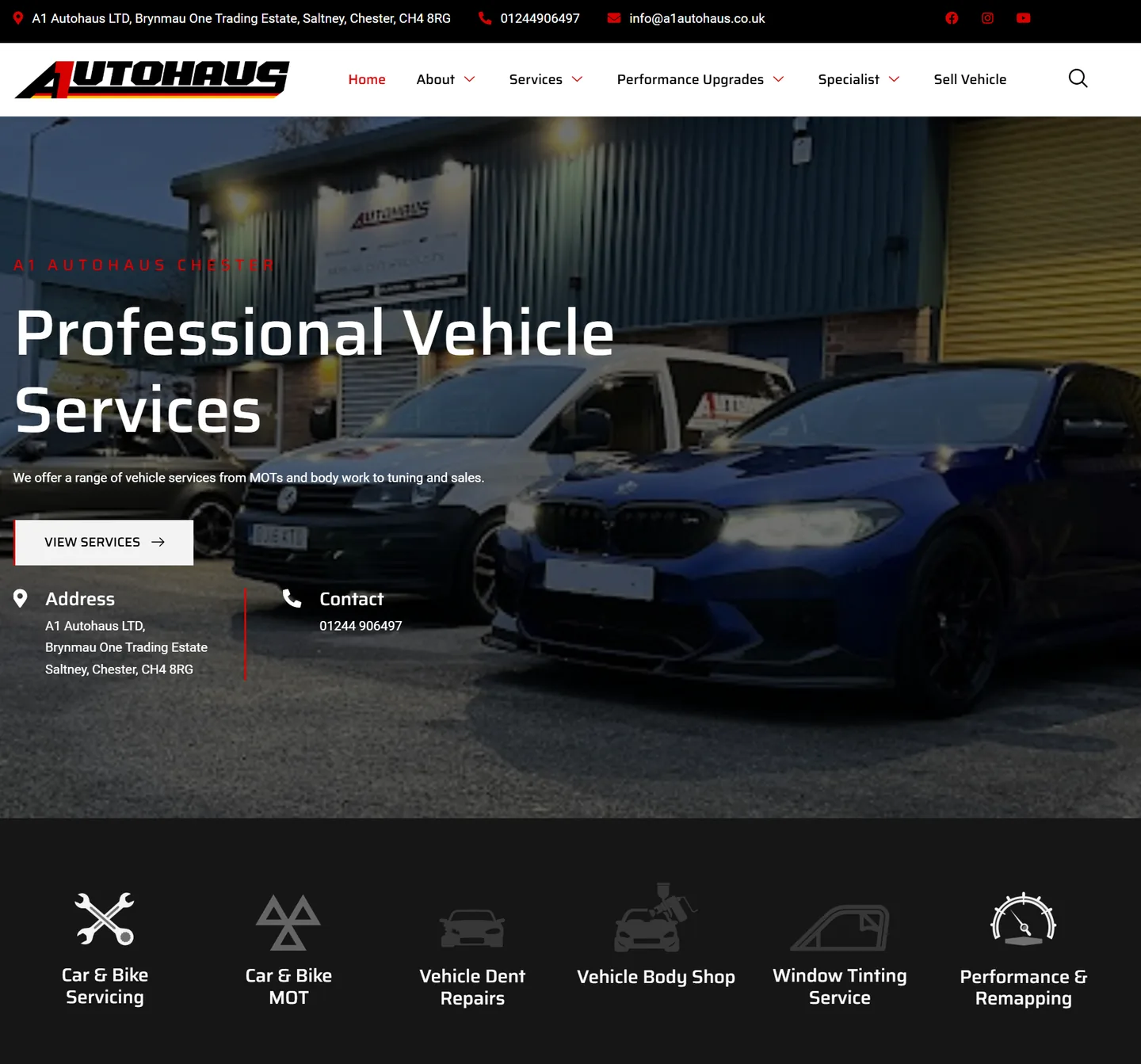 A1 Autohaus website project by SmartyX