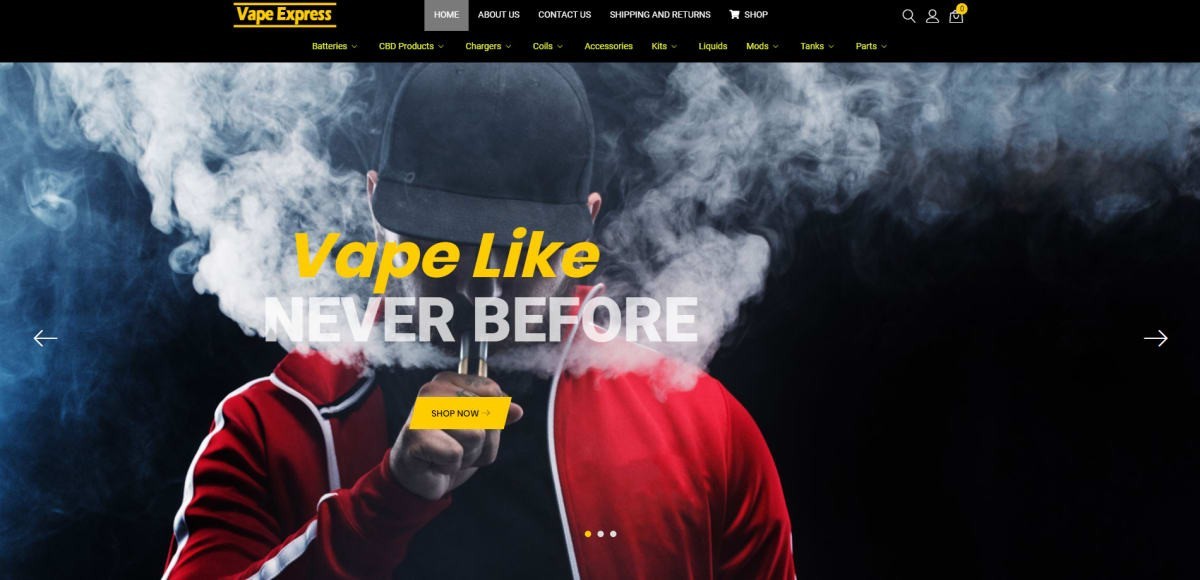 Vape Express Website Design