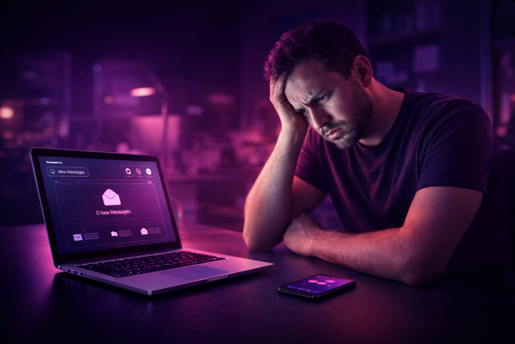 business owner frustrated with website not generating leads UK