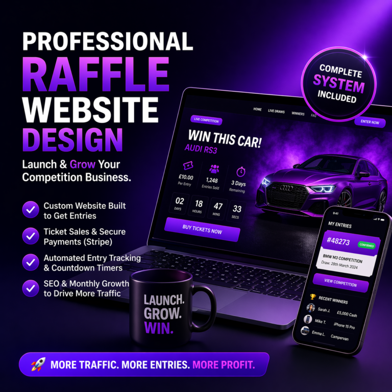 Raffle Wesbite Design and SEO