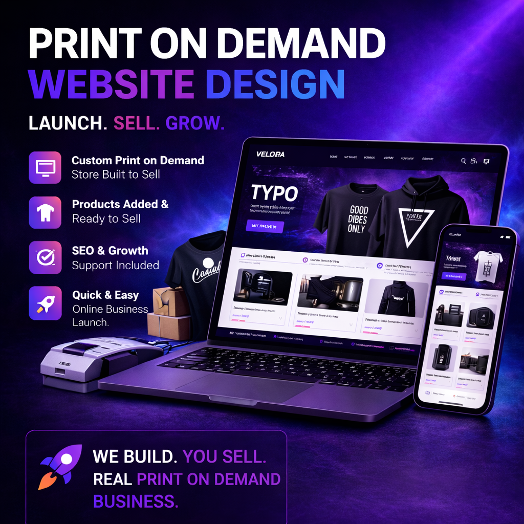 Print on Demand Website Design and SEO